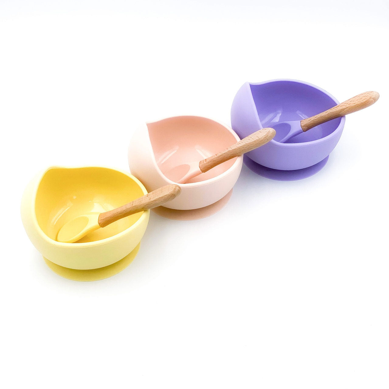 Silicone Feeding Set (3 pieces) - Bib, Suction Bowl & Spoon