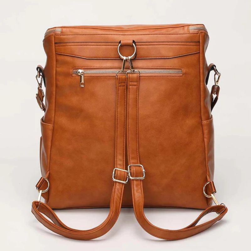 Polyvalent Leather Nappy Backpack