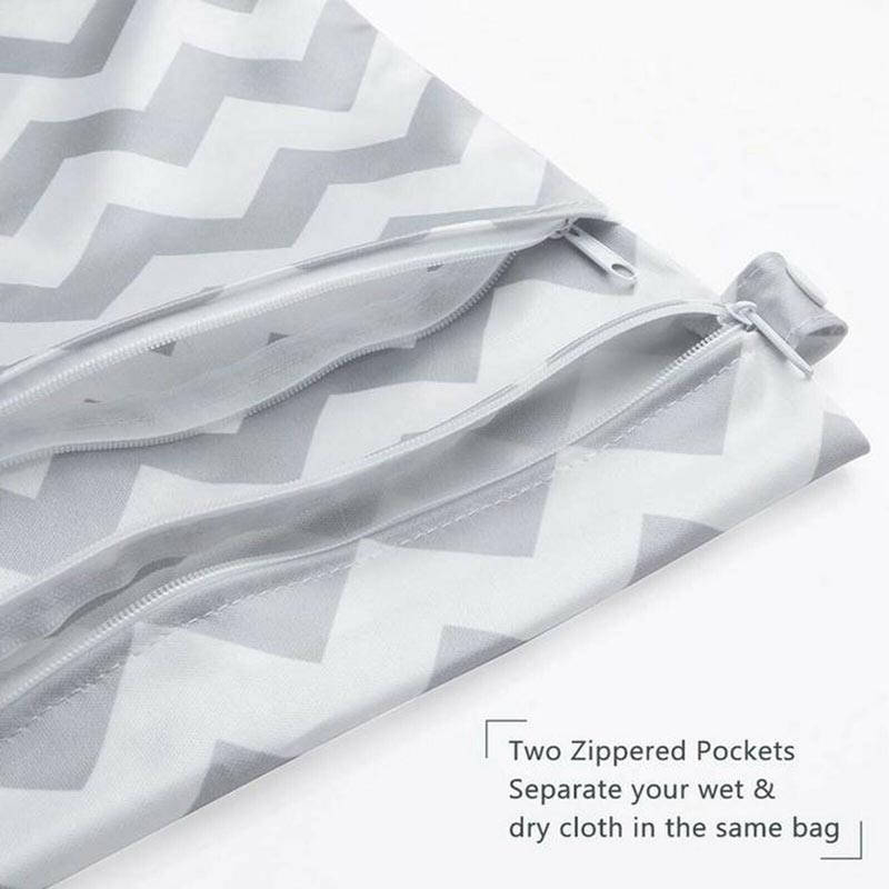 Double Pocket Waterproof Wet Dry Nappy Bag