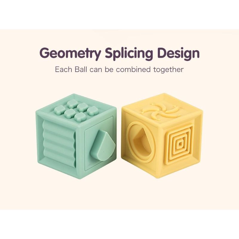 Soft Silicone 3D Learning Blocks (12pcs)